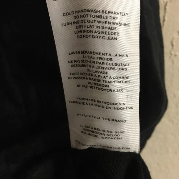 Faithful The Brand 100% Linen Midi Dress 4 Black Spring Festival Party B… - Picture 9 of 11